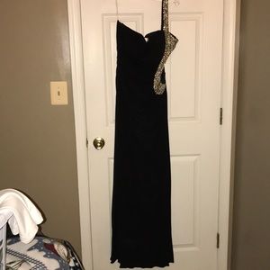 Jasz couture black one strap dress